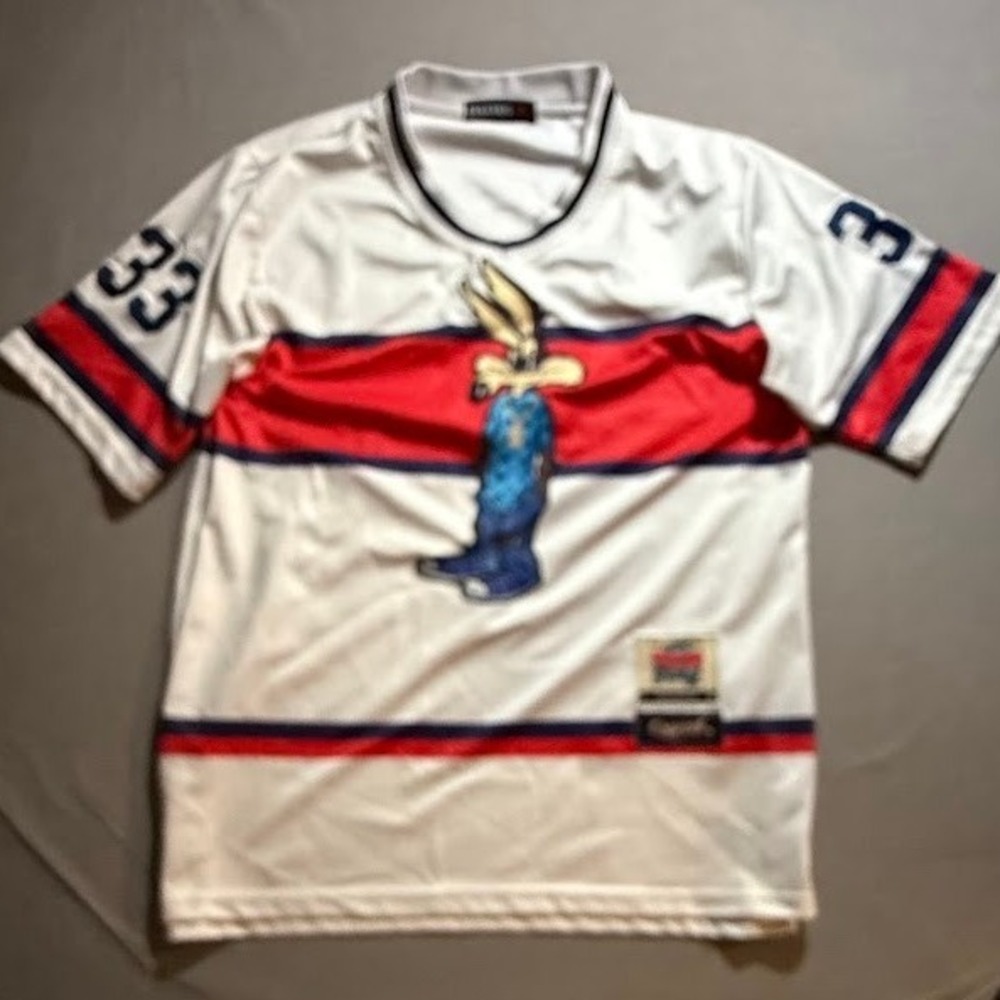 Toon Gang Black Keys Tee 2XL Wile‎ E Coyote Cartoon Hip Hop White Short Sleeve